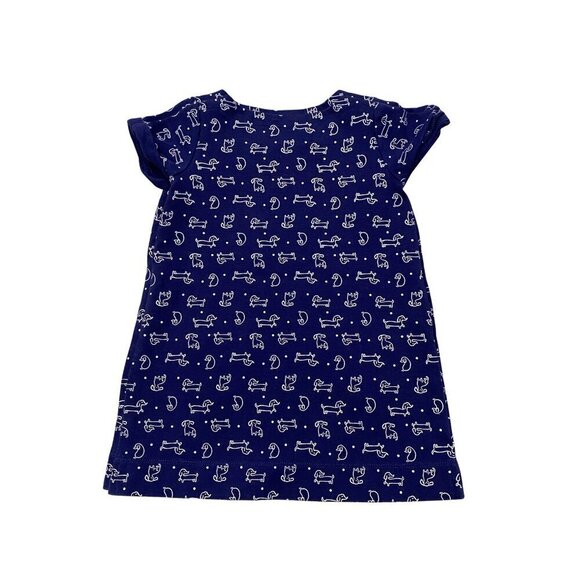 Gymboree Toddler Girl's Navy Puppy Print Shift Dress - Size 2T - Like New! - Picture 2 of 2